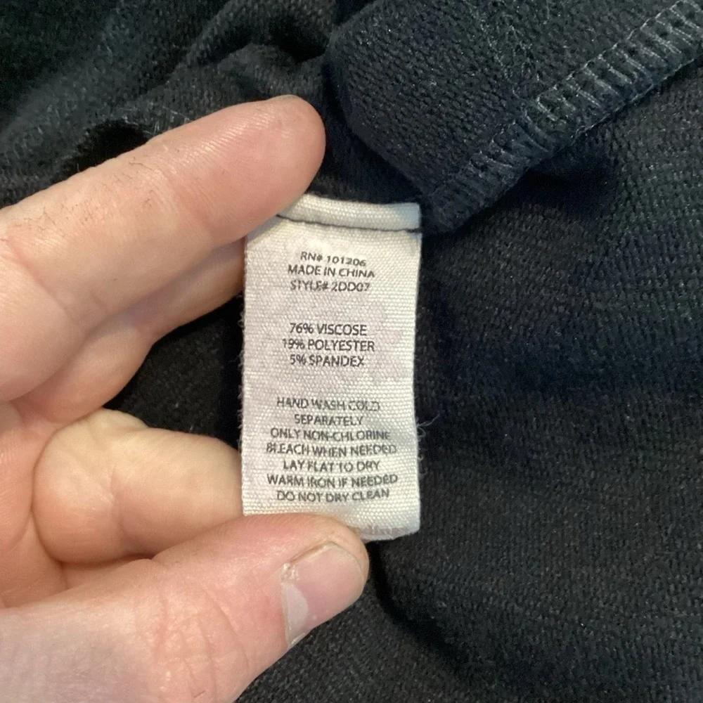 Soft Surroundings Top Size L Black Long Sleeve - Picture 7 of 7